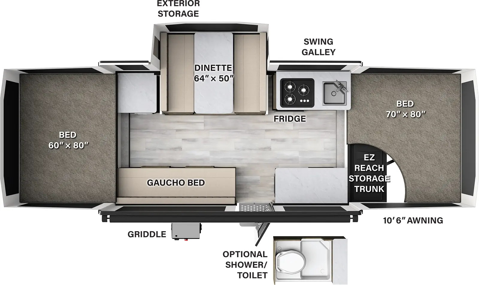 Flagstaff Sports Enthusiast Package 228SE - DSO Floorplan